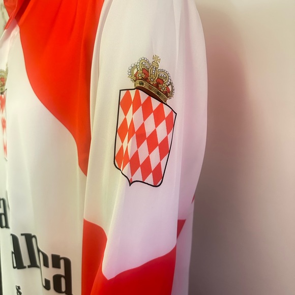 Casablanca Men's Red and White Casual Button Down Shirt - Picture 3 of 5